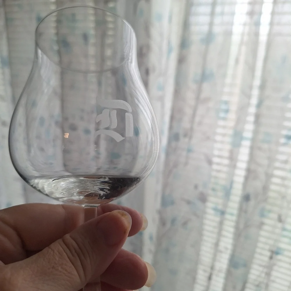 Port Crystal Monagram D Etched Glasses